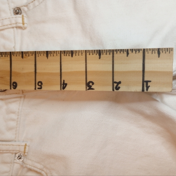 American Eagle Women's Denim Cut Off Shorts Distressed 5 Pocket Stretch White 6 - Picture 12 of 13